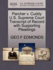 Image for Parcher V. Cuddy U.S. Supreme Court Transcript of Record with Supporting Pleadings