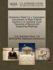 Image for Henderson Water Co V. Corporation Commission of State of North Carolina U.S. Supreme Court Transcript of Record with Supporting Pleadings