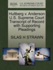 Image for Hultberg V. Anderson U.S. Supreme Court Transcript of Record with Supporting Pleadings