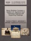 Image for Bacon Brothers Company V. Grable U.S. Supreme Court Transcript of Record with Supporting Pleadings