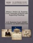 Image for Wilson V. Arrick U.S. Supreme Court Transcript of Record with Supporting Pleadings
