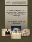 Image for Camden V. Mayhew U.S. Supreme Court Transcript of Record with Supporting Pleadings