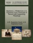 Image for Stephens V. Whittemore U.S. Supreme Court Transcript of Record with Supporting Pleadings