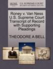Image for Roney V. Van Ness U.S. Supreme Court Transcript of Record with Supporting Pleadings