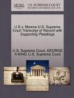 Image for U S V. Morrow U.S. Supreme Court Transcript of Record with Supporting Pleadings