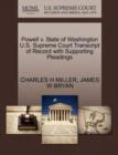 Image for Powell V. State of Washington U.S. Supreme Court Transcript of Record with Supporting Pleadings