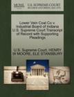 Image for Lower Vein Coal Co V. Industrial Board of Indiana U.S. Supreme Court Transcript of Record with Supporting Pleadings