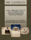 Image for Lynch V. Nashville, C &amp; St L R Co U.S. Supreme Court Transcript of Record with Supporting Pleadings