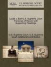 Image for Lucas V. Earl U.S. Supreme Court Transcript of Record with Supporting Pleadings