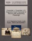 Image for Cavender V. Cavender U.S. Supreme Court Transcript of Record with Supporting Pleadings