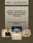 Image for Bouldin V. Alexander U.S. Supreme Court Transcript of Record with Supporting Pleadings