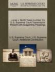 Image for Lucas V. North Texas Lumber Co U.S. Supreme Court Transcript of Record with Supporting Pleadings