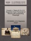 Image for Caverly V. Deere &amp; Co U.S. Supreme Court Transcript of Record with Supporting Pleadings