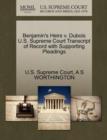 Image for Benjamin&#39;s Heirs V. DuBois U.S. Supreme Court Transcript of Record with Supporting Pleadings