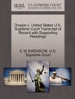 Image for Dropps V. United States U.S. Supreme Court Transcript of Record with Supporting Pleadings