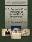 Image for U.S. Supreme Court Transcript of Record U S V. Dieckerhoff