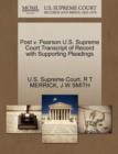 Image for Post V. Pearson U.S. Supreme Court Transcript of Record with Supporting Pleadings
