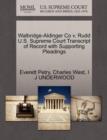 Image for Walbridge-Aldinger Co V. Rudd U.S. Supreme Court Transcript of Record with Supporting Pleadings