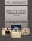 Image for Winona &amp; St P R Co V. Barney U.S. Supreme Court Transcript of Record with Supporting Pleadings