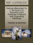 Image for Hartman-Blanchard Co V. Ten Eyck U.S. Supreme Court Transcript of Record with Supporting Pleadings