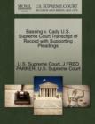 Image for Bassing V. Cady U.S. Supreme Court Transcript of Record with Supporting Pleadings