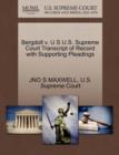 Image for Bergdoll V. U S U.S. Supreme Court Transcript of Record with Supporting Pleadings