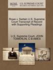 Image for Rowe V. Sartain U.S. Supreme Court Transcript of Record with Supporting Pleadings