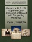 Image for Harmon V. U S U.S. Supreme Court Transcript of Record with Supporting Pleadings