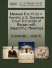Image for Missouri Pac R Co V. Hendrix U.S. Supreme Court Transcript of Record with Supporting Pleadings