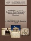 Image for Chapman V. U S U.S. Supreme Court Transcript of Record with Supporting Pleadings