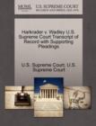 Image for Harkrader V. Wadley U.S. Supreme Court Transcript of Record with Supporting Pleadings