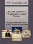 Image for Lang V. New York Cent R Co U.S. Supreme Court Transcript of Record with Supporting Pleadings