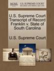 Image for U.S. Supreme Court Transcript of Record Franklin V. State of South Carolina
