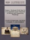 Image for Corey V. Sunburst Oil &amp; Gas Co U.S. Supreme Court Transcript of Record with Supporting Pleadings