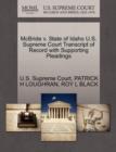 Image for McBride V. State of Idaho U.S. Supreme Court Transcript of Record with Supporting Pleadings