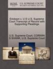 Image for Erickson V. U S U.S. Supreme Court Transcript of Record with Supporting Pleadings