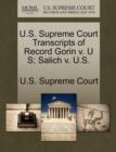 Image for U.S. Supreme Court Transcripts of Record Gorin V. U S; Salich V. U.S.