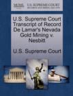 Image for U.S. Supreme Court Transcript of Record de Lamar&#39;s Nevada Gold Mining V. Nesbitt