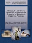 Image for Chicago, R I &amp; P R Co V. Talbert U.S. Supreme Court Transcript of Record with Supporting Pleadings