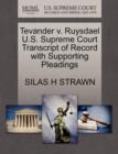 Image for Tevander V. Ruysdael U.S. Supreme Court Transcript of Record with Supporting Pleadings