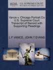 Image for Vance V. Chicago Portrait Co U.S. Supreme Court Transcript of Record with Supporting Pleadings