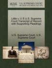 Image for Little V. U S U.S. Supreme Court Transcript of Record with Supporting Pleadings
