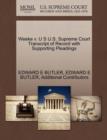 Image for Weeke V. U S U.S. Supreme Court Transcript of Record with Supporting Pleadings