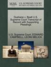 Image for Dushane V. Beall U.S. Supreme Court Transcript of Record with Supporting Pleadings