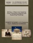 Image for McCoy V. Shaw U.S. Supreme Court Transcript of Record with Supporting Pleadings