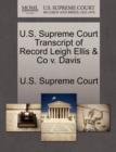 Image for U.S. Supreme Court Transcript of Record Leigh Ellis &amp; Co V. Davis