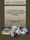 Image for U S Ex Rel Long V. Lochren U.S. Supreme Court Transcript of Record with Supporting Pleadings