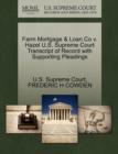 Image for Farm Mortgage &amp; Loan Co V. Hazel U.S. Supreme Court Transcript of Record with Supporting Pleadings