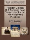 Image for Herndon V. Sloan U.S. Supreme Court Transcript of Record with Supporting Pleadings
