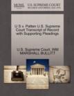 Image for U S V. Patten U.S. Supreme Court Transcript of Record with Supporting Pleadings